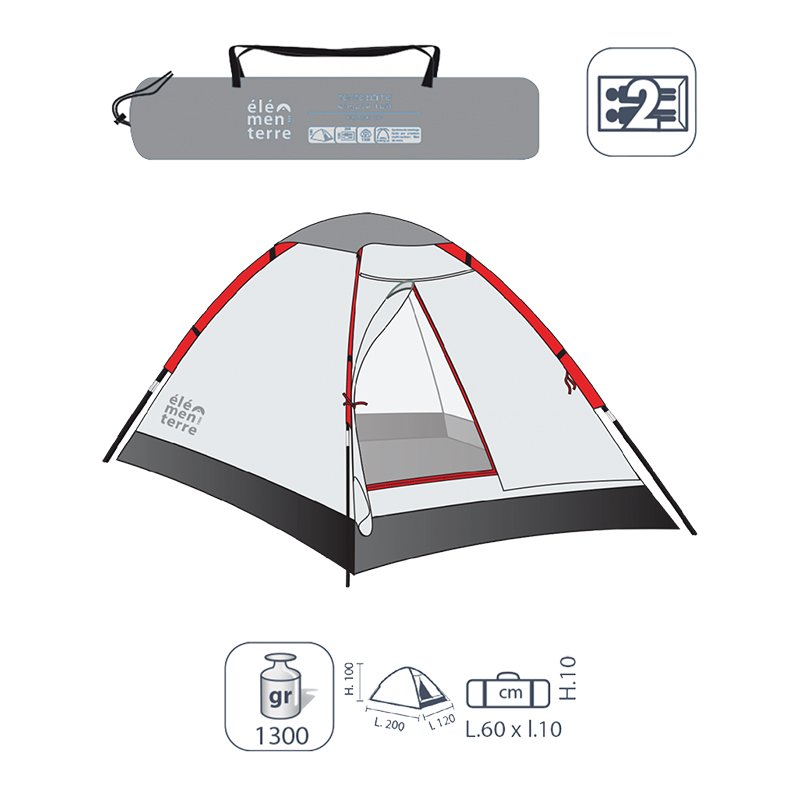 Tente Randonnée Elementerre Atlin 2