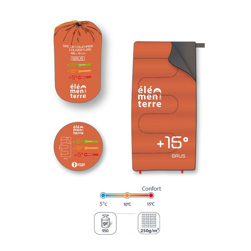 Sac de Couchage Randonnée Elementerre Grus