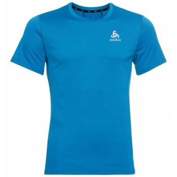 Omm T-shirt de trail à manches courtes pour homme Motif éléments Bleu 