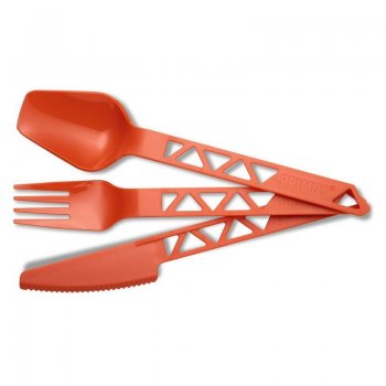 Set de couverts Randonnée Primus TrailCutlery Tritan Orange - montisport.fr