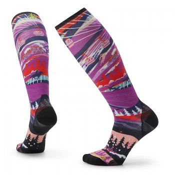 Chaussettes Ski Femme Smartwool Zero Cushion Skication Print - montisport.fr