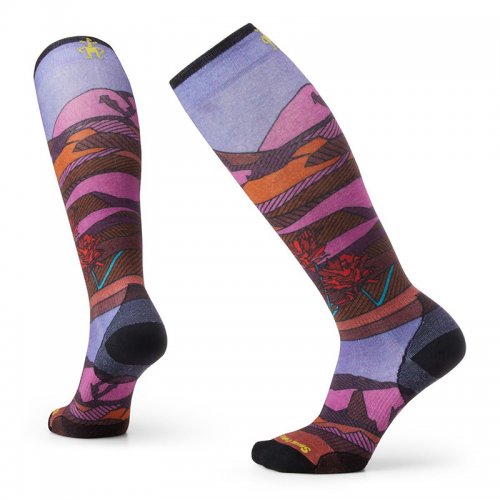 Chaussettes Ski Femme Smartwool Zero Cushion Floral - montisport.fr