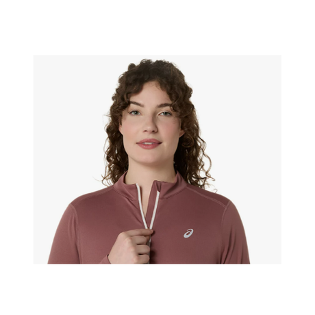 T-Shirts Manches Longues Femme Asics ICON 1/2 ZIP LS TOP